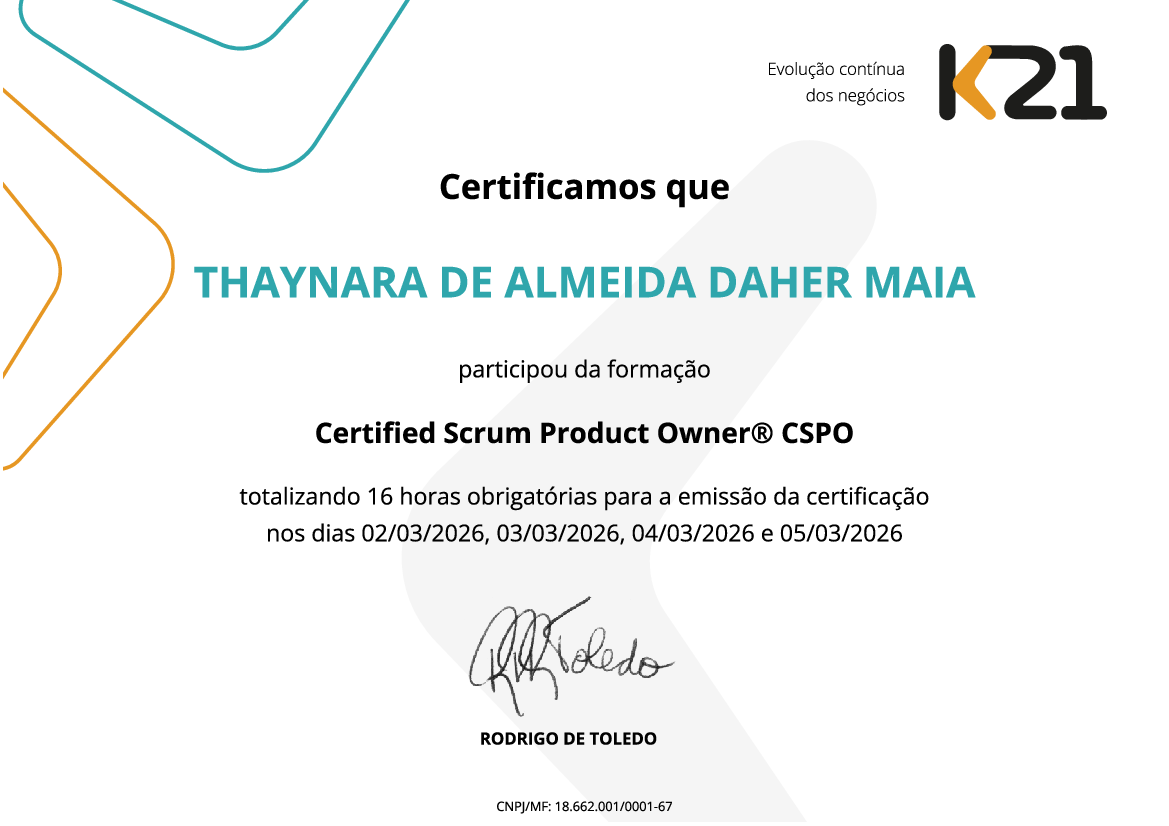Certificado K21